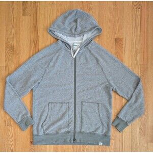 Wellen Mens M Hemp Zip Hoodie Sweatshirt Full Zip Sage Green Huckberry Organic